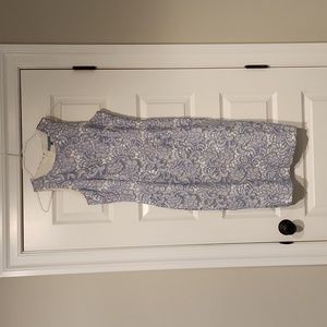 Antonio Melani Sleeveless Blue and White  Dress